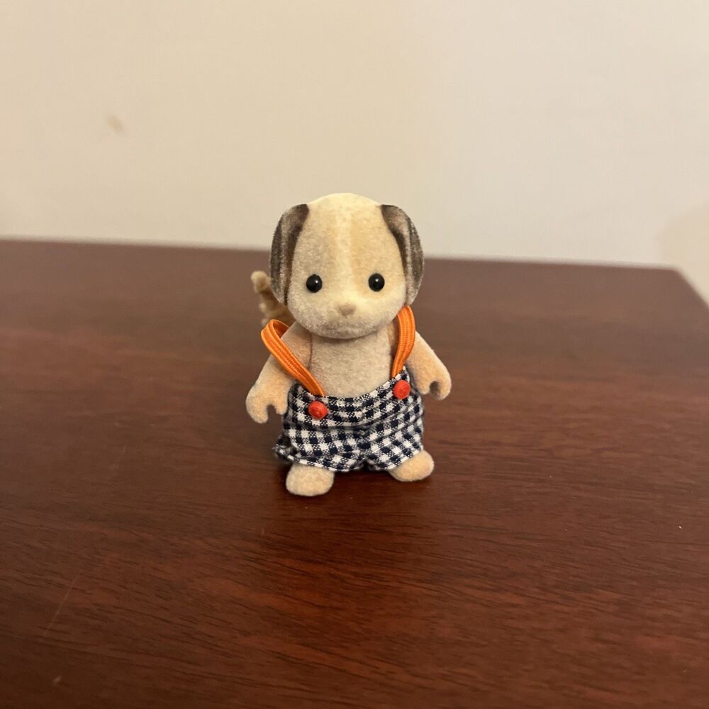 Calico Critters Harold Beagle Dog Figure, Retired Vintage Sylvanian 1985